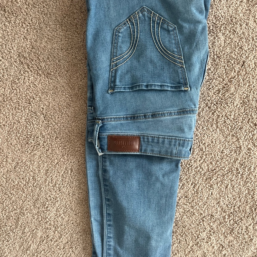 Hollister Light Blue Denim Women Jeans Overalls
